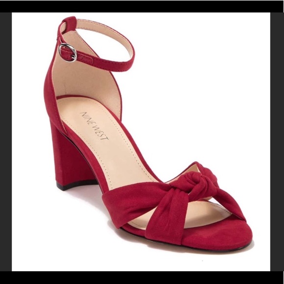 Nine West Shoes - Paloma Women’s Size 10.5 Red Knotted Heeled Sandal